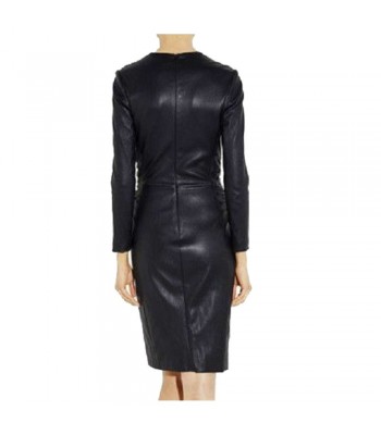 New Genuine Leather Lambskin Women Fashion Ladies Dress 